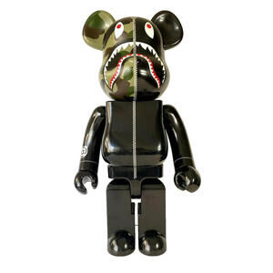 BEARBRICK BE@RBRICK Medicom 1000% Bathing Ape 1st Camo Shark Black Bape 2017 WGM